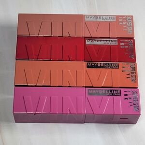 Maybelline Super Stay Vinyl Ink Lipcolor 4 Piece Bundle NEW!